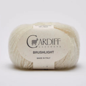 BRUSHLIGHT CASHMERE CARDIFF (82% kašmyras, 18% šilkas) mezgimo siūlai iš Italijos (Kopija)